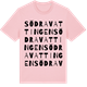 Pink Cotton t-shirt med Södra Vattingen ordlek t-shirt