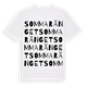 White t-shirt med Sommaränget ordlek t-shirt