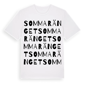 Sommaränget ordlek t-shirt – ekologisk bomull t-shirt från Pinshirt