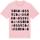 Pink Cotton t-shirt med Söndagssvedjan ordlek t-shirt