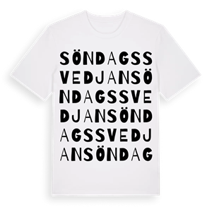 Söndagssvedjan ordlek t-shirt – ekologisk bomull t-shirt från Pinshirt