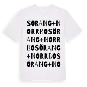 Sörang + Norrbo ordlek t-shirt – ekologisk bomull t-shirt från Pinshirt