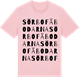 Pink Cotton t-shirt med Sörbofäbodarna ordlek t-shirt