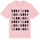 Pink Cotton t-shirt med Sörfäbodarna ordlek t-shirt