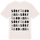 Vintage White t-shirt med Sörfäbodarna ordlek t-shirt