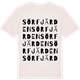 Vintage White t-shirt med Sörfjärden ordlek t-shirt