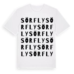 Sörfly ordlek t-shirt – ekologisk bomull t-shirt från Pinshirt