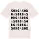 Vintage White t-shirt med Sorga ordlek t-shirt