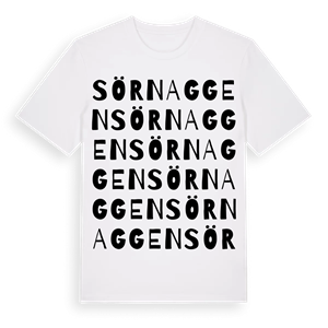 Sörnaggen ordlek t-shirt – ekologisk bomull t-shirt från Pinshirt