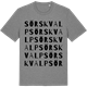 Mid Heather Gray t-shirt med Sörskvalp ordlek t-shirt
