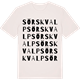 Vintage White t-shirt med Sörskvalp ordlek t-shirt