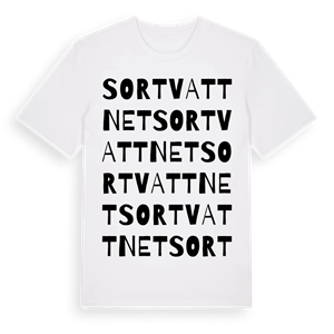 Sortvattnet ordlek t-shirt – ekologisk bomull t-shirt från Pinshirt