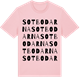 Pink Cotton t-shirt med Sotbodarna ordlek t-shirt