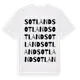 White t-shirt med Sotland ordlek t-shirt