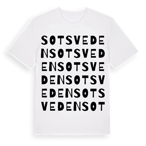 Sotsveden ordlek t-shirt – ekologisk bomull t-shirt från Pinshirt
