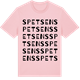 Pink Cotton t-shirt med Spetsens ordlek t-shirt