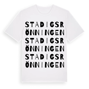 Stadigsrönningen ordlek t-shirt – ekologisk bomull t-shirt från Pinshirt