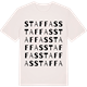 Vintage White t-shirt med Staffas ordlek t-shirt