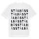 White t-shirt med Stålnäs ordlek t-shirt