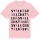 Pink Cotton t-shirt med Stålnäsvallen ordlek t-shirt