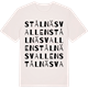 Vintage White t-shirt med Stålnäsvallen ordlek t-shirt