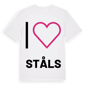 Jag älskar Ståls t-shirt stort tryck – ekologisk bomull t-shirt från Pinshirt