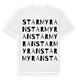 White t-shirt med Starmyran ordlek t-shirt