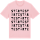 Pink Cotton t-shirt med Stärte ordlek t-shirt