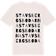 Vintage White t-shirt med Stavsbergsbodarna ordlek t-shirt