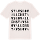 Vintage White t-shirt med Stavsbovallen ordlek t-shirt