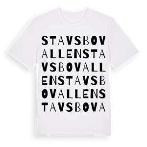 Stavsbovallen ordlek t-shirt – ekologisk bomull t-shirt från Pinshirt