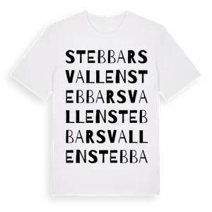 Stebbarsvallen ordlek t-shirt – ekologisk bomull t-shirt från Pinshirt