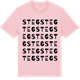 Pink Cotton t-shirt med Steg ordlek t-shirt