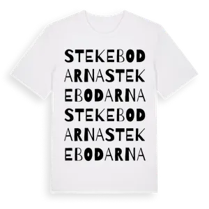 Stekebodarna ordlek t-shirt – ekologisk bomull t-shirt från Pinshirt