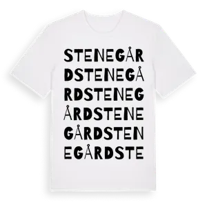 Stenegård ordlek t-shirt – ekologisk bomull t-shirt från Pinshirt