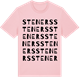 Pink Cotton t-shirt med Steners ordlek t-shirt