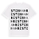 White t-shirt med Stenhamre ordlek t-shirt