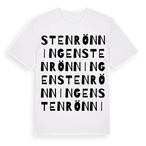 Stenrönningen ordlek t-shirt – ekologisk bomull t-shirt från Pinshirt