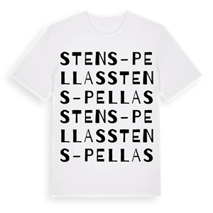 Stens-Pellas ordlek t-shirt – ekologisk bomull t-shirt från Pinshirt
