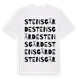 White t-shirt med Stensgärde ordlek t-shirt