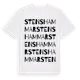 White t-shirt med Stenshammar ordlek t-shirt