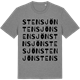 Mid Heather Gray t-shirt med Stensjön ordlek t-shirt