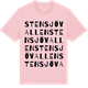 Pink Cotton t-shirt med Stensjövallen ordlek t-shirt