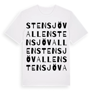 Stensjövallen ordlek t-shirt – ekologisk bomull t-shirt från Pinshirt