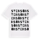 White t-shirt med Stensön ordlek t-shirt