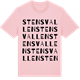 Pink Cotton t-shirt med Stensvallen ordlek t-shirt