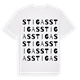 White t-shirt med Stigas ordlek t-shirt