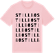 Pink Cotton t-shirt med Stillbo ordlek t-shirt