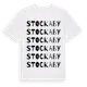 White t-shirt med Stockaby ordlek t-shirt