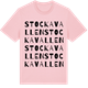 Pink Cotton t-shirt med Stockavallen ordlek t-shirt